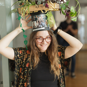 Laura with doctoral hat